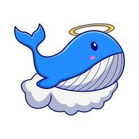 baleine ange dans nuage illustration vecteur