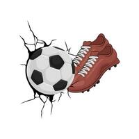 football Balle avec futsal des chaussures illustration vecteur