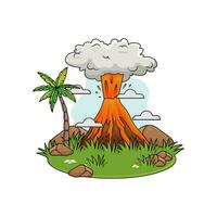 éruption dans forêt illustration vecteur