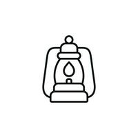 lanterne ligne icône isolé sur blanc Contexte vecteur