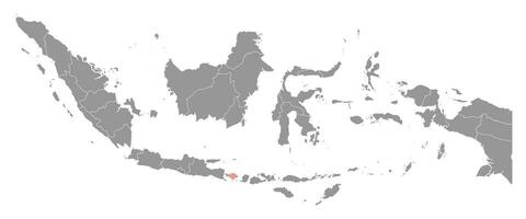 bali Province carte, administratif division de Indonésie. vecteur illustration.