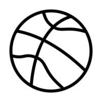 une noir et blanc basketball icône sur une blanc Contexte vecteur
