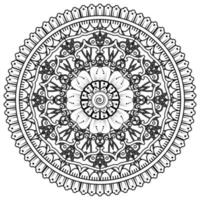 motif circulaire en forme de mandala avec fleur pour henné, mehndi, tatouage, décoration. vecteur