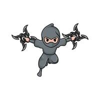 shuriken dans main ninja illustration vecteur