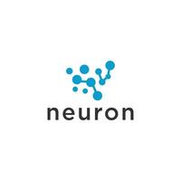 neurone lien logo conception, Humain cerveau icône innovation intelligence vecteur illustration.