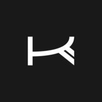 abstrait lettre k initiale logo conception modèle vecteur