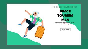 vacances espace tourisme homme vecteur