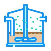 anaérobie digestion la biomasse énergie Couleur icône vecteur illustration