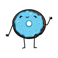 mignonne Donut personnage dessin animé vecteur illustration