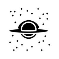 noir trou espace exploration glyphe icône vecteur illustration