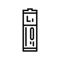 lithium ion batterie ligne icône vecteur illustration