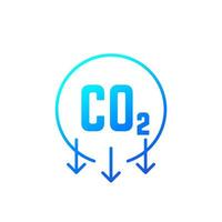 CO2 gaz, carbone les émissions réduction vecteur icône