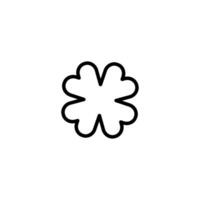 quatre feuille trèfle icône. st patricks journée vecteur illustration sur blanc isolé Contexte. fleur forme.