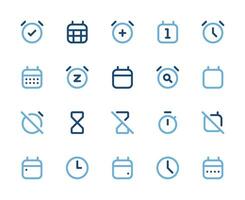 temps et Date icône ensemble vecteur