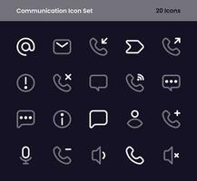la communication Icônes ensemble - Contacts, Messagerie, et la mise en réseau vecteur Icônes