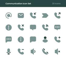 la communication Icônes ensemble - Contacts, Messagerie, et la mise en réseau vecteur Icônes