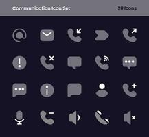 la communication Icônes ensemble - Contacts, Messagerie, et la mise en réseau vecteur Icônes