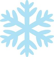 Facile mignonne bleu flocon de neige vecteur illustration, isolé agrafe art élément pour le hiver, main tiré
