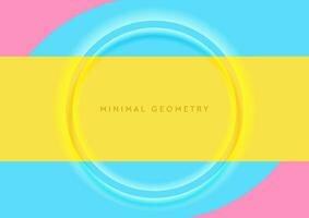 coloré pastel minimal abstrait Contexte avec brillant cercle vecteur
