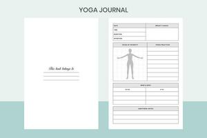 yoga journal gratuit modèle vecteur