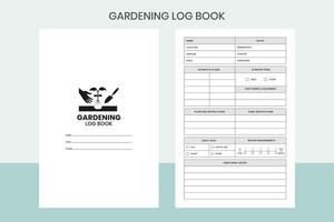 jardinage Journal livre pro modèle vecteur