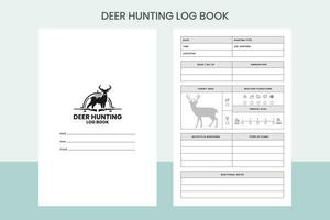 cerf chasse Journal livre pro modèle vecteur