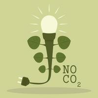 CO2 neutre vert vecteur icône illustration. CO2 neutre logo avec vert Naturel feuille