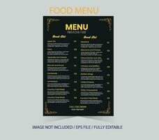 gratuit incroyable Douane modifiable nourriture et restaurant menu conception vecteur