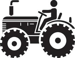 tracteur icône vecteur illustration, tracteur vecteur silhouette, Nouveau modèle tracteur icône isolé blanc Contexte