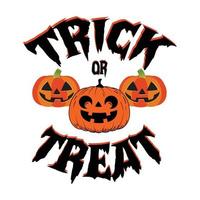 halloween, trick or treat halloween t-shirt print pro vecteur