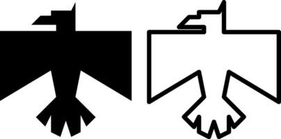 Aigle icône, signe, ou symbole dans glyphe et ligne style isolé sur transparent Contexte. vecteur illustration