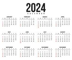 moderne 2024 calendrier modèle vecteur