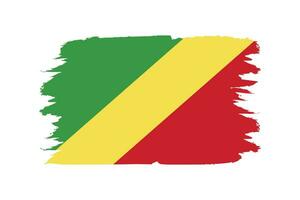 Congo drapeau officiel couleurs vecteur illustration