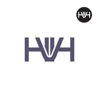 lettre hvh monogramme logo conception vecteur