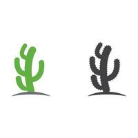 vecteur de modèle de conception d'icône de cactus
