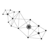 polygonal espace Contexte avec de liaison points et lignes vecteur