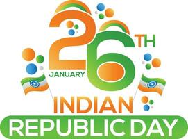 Indien république journée réaliste drapeau illustration vecteur