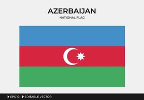 illustration du drapeau national azerbaïdjanais vecteur