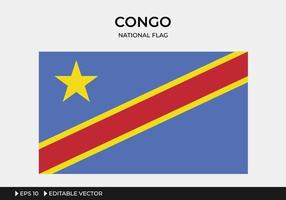 illustration du drapeau national du congo vecteur