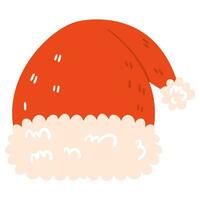 rouge Noël chapeau de Père Noël claus vecteur