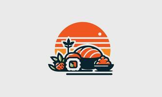 Sushi nourriture vecteur illustration plat conception