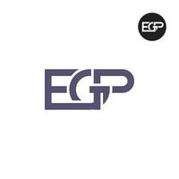 lettre egp monogramme logo conception vecteur