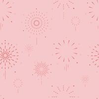 feu d'artifice sans couture modèle sur rose background.editable vecteur illustration pour tissu, carrelage