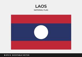 illustration du drapeau national du laos vecteur