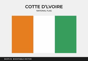 Illustration du drapeau national de la Côte d'Ivoire vecteur