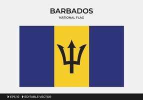 illustration du drapeau national de la barbade vecteur