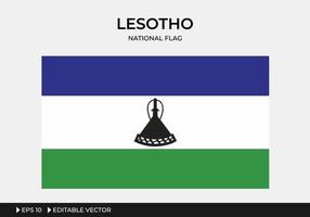 illustration du drapeau national du lesotho vecteur