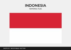 illustration du drapeau national indonésien vecteur
