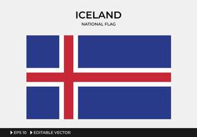 illustration du drapeau national de l'islande vecteur