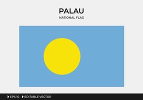 Illustration du drapeau national des Palaos vecteur